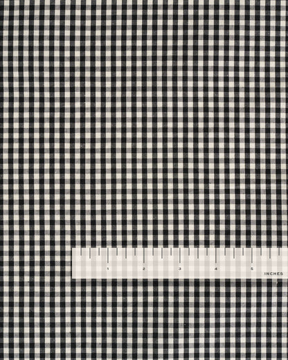 Black Micro Gingham Premium Cotton