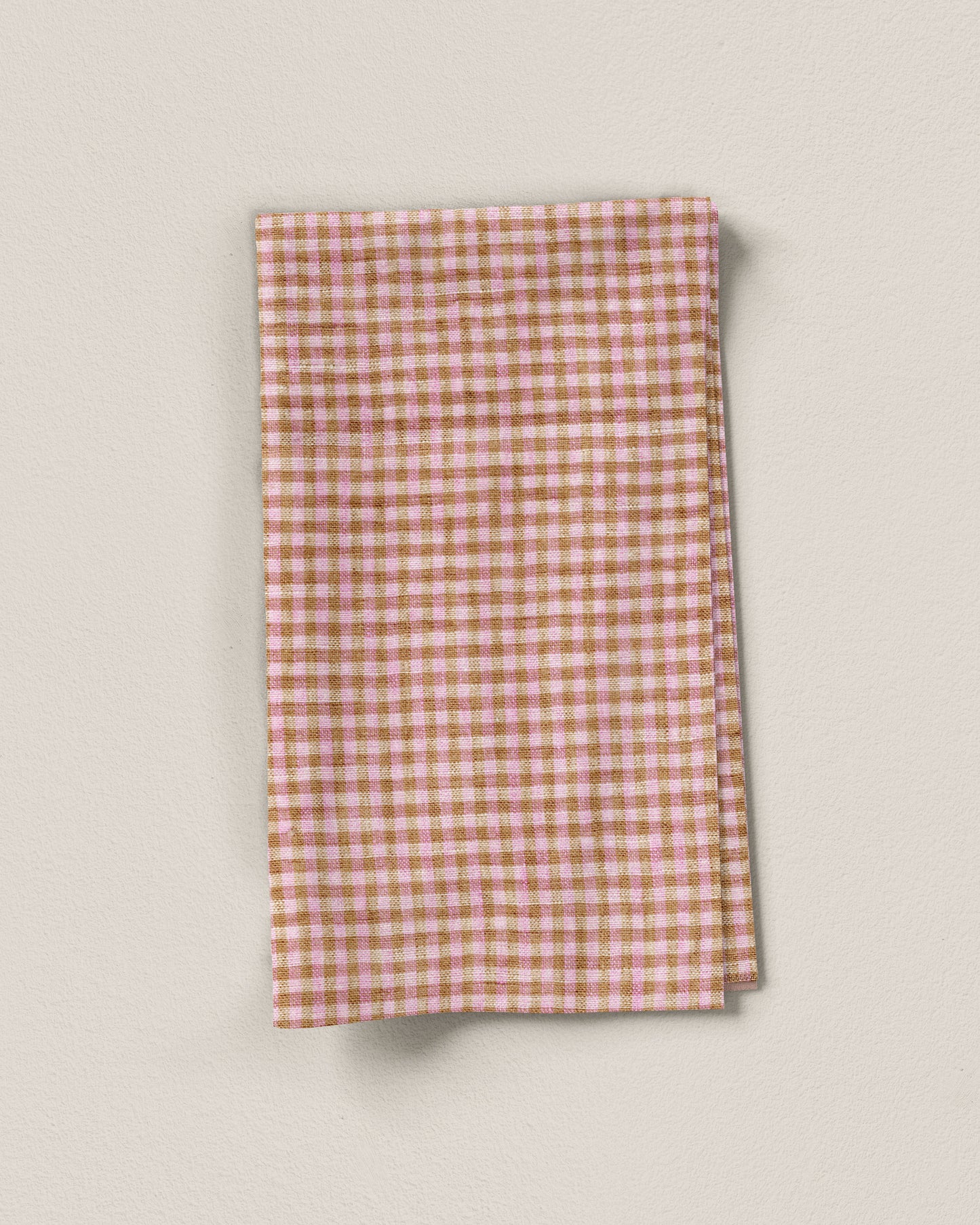 Micro Bubblegum Gingham Linen