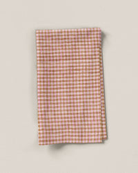 Micro Bubblegum Gingham Washed Linen