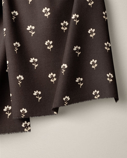 Midsummer Cocoa Organic Cotton Block Print