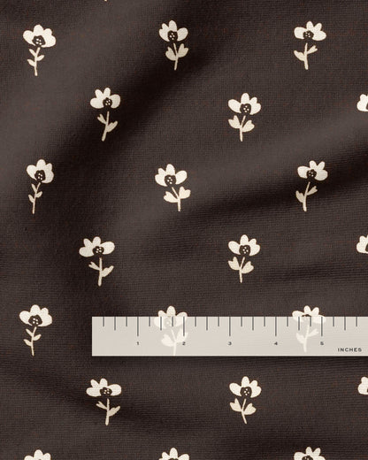 Midsummer Cocoa Organic Cotton Block Print