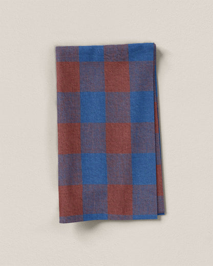 Mulberry Truffle Jumbo Gingham Washed Linen