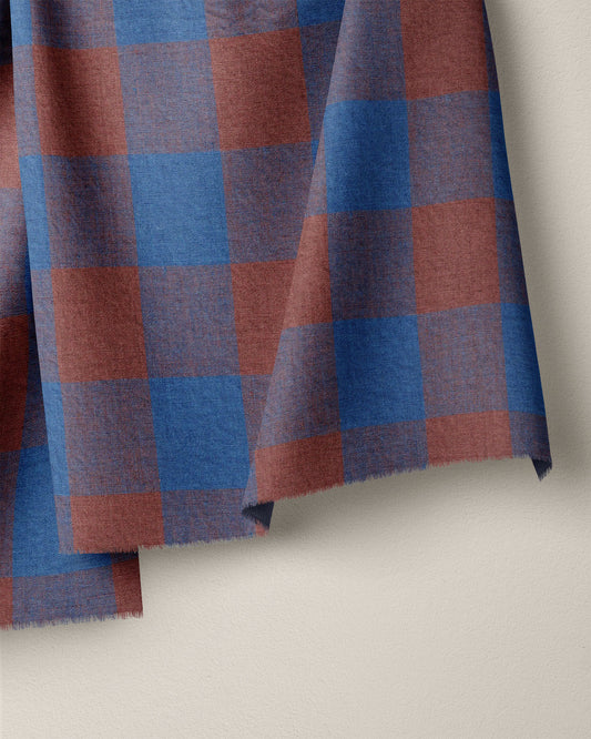 Mulberry Truffle Jumbo Gingham Washed Linen