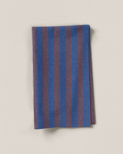 Mulberry Truffle Parlor Stripe Washed Linen