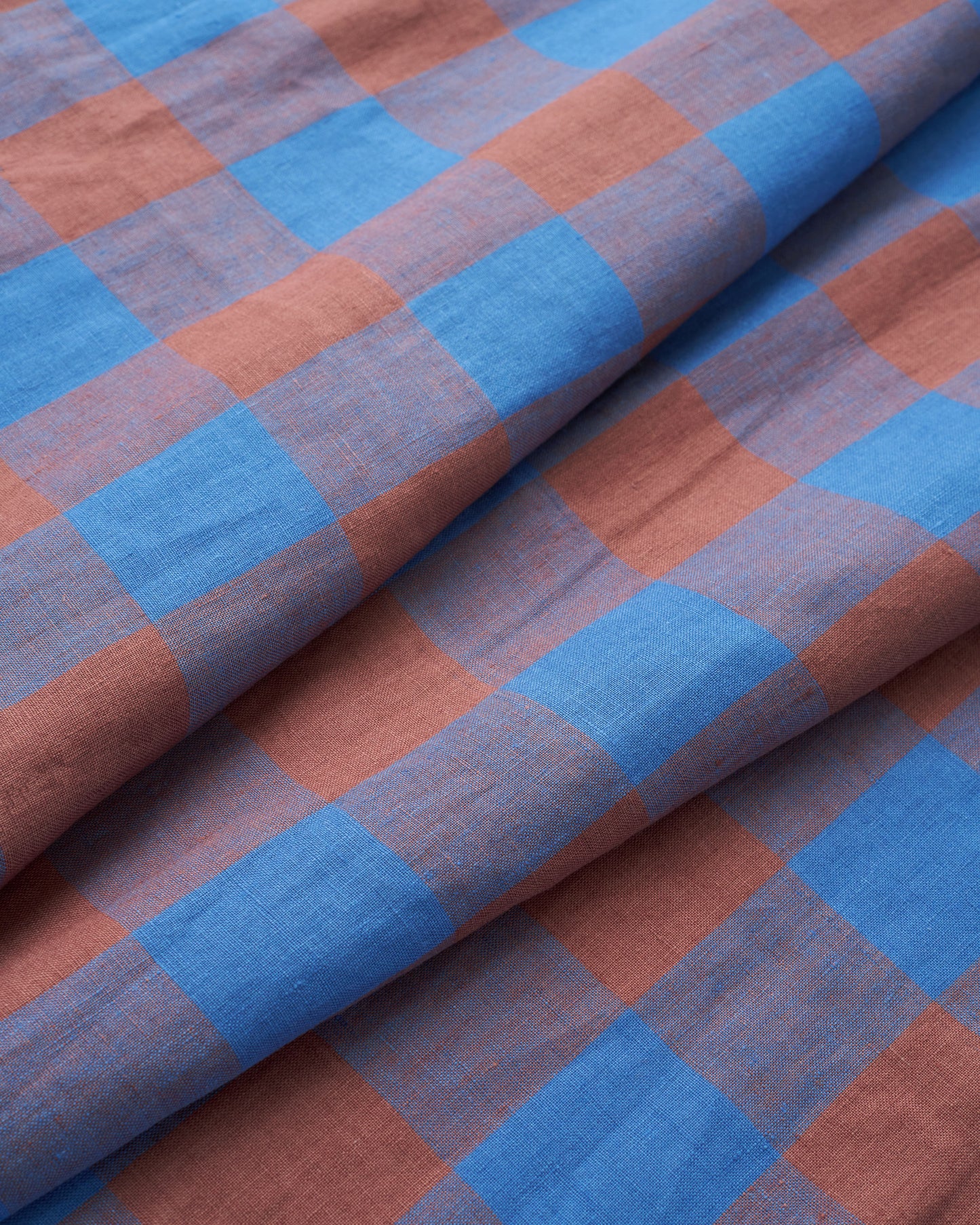 Mulberry Truffle Jumbo Gingham Washed Linen