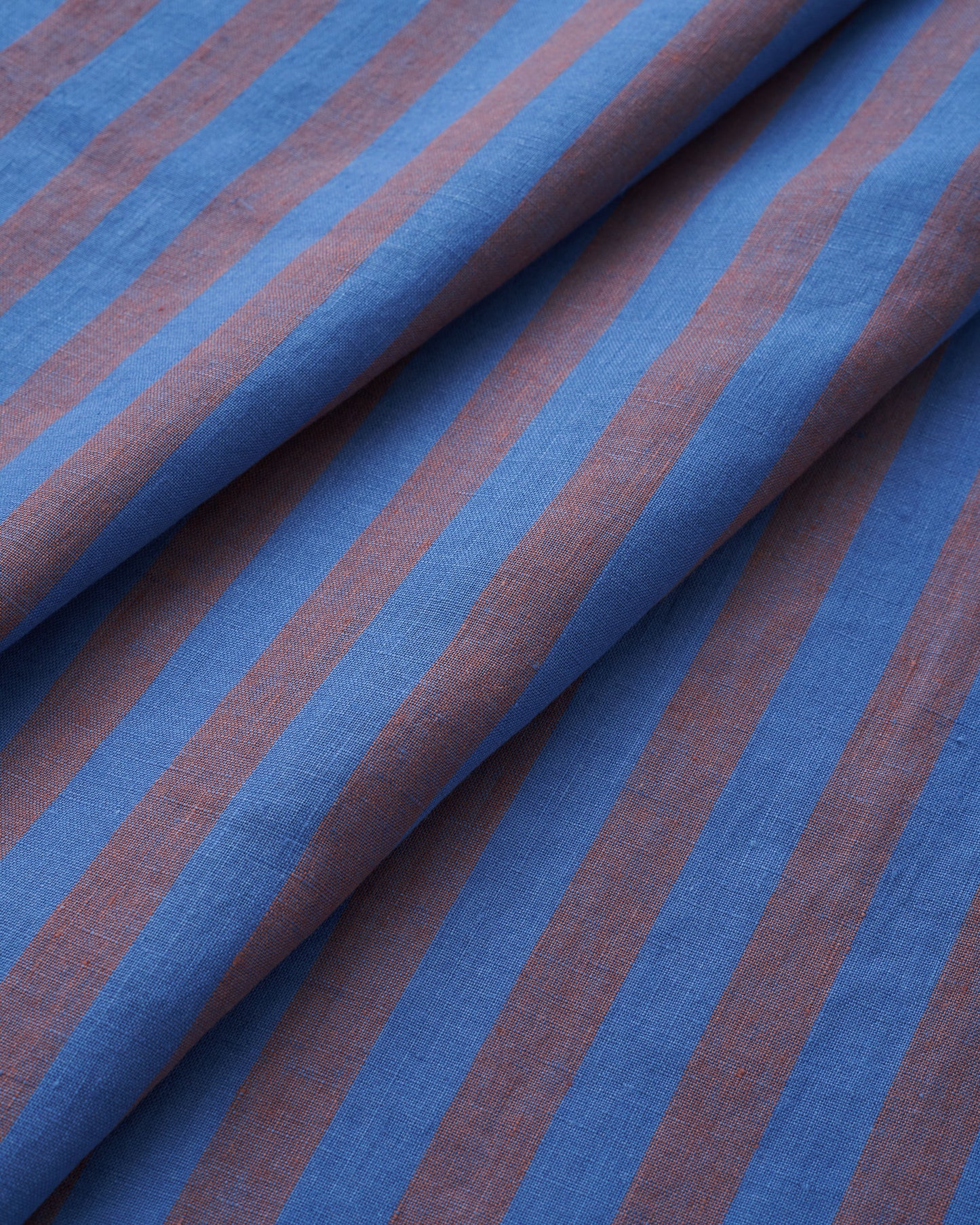 Mulberry Truffle Parlor Stripe Washed Linen