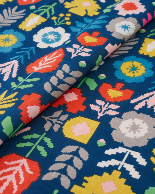 Multi Digi Floral Block Print