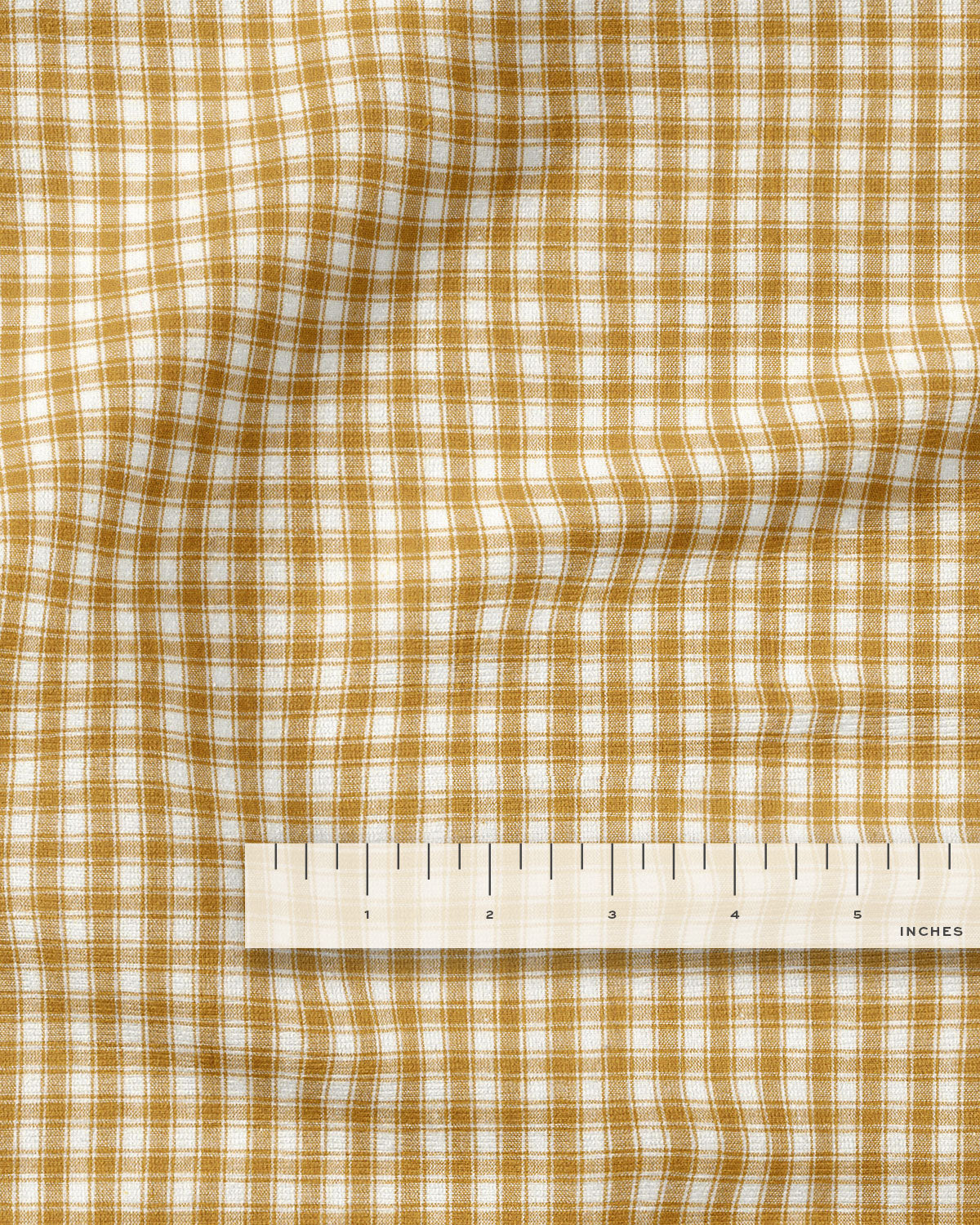 Mustard Cafe Check Cotton