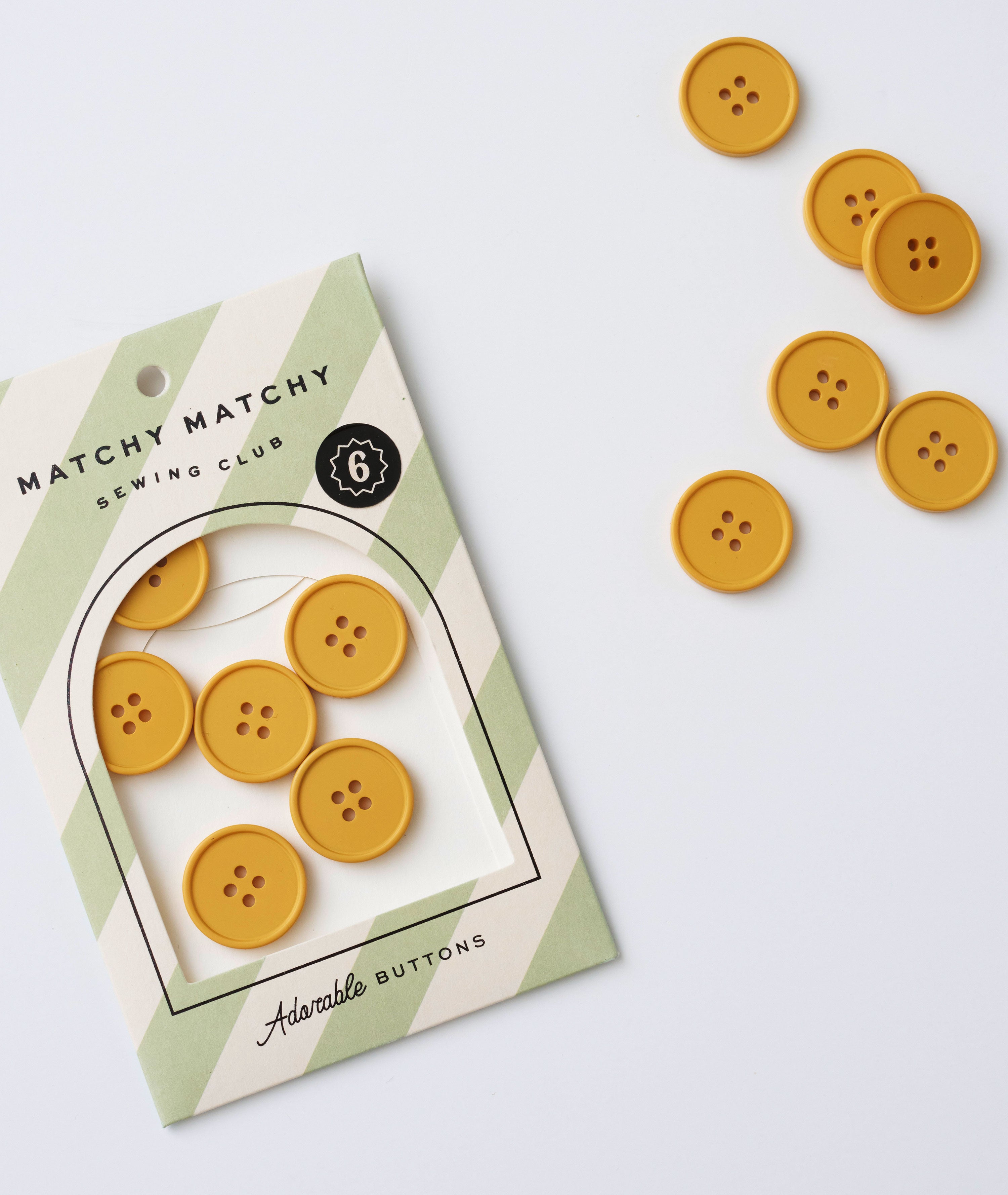 Mustard Shell Button Buttons – Matchy Matchy Sewing Club