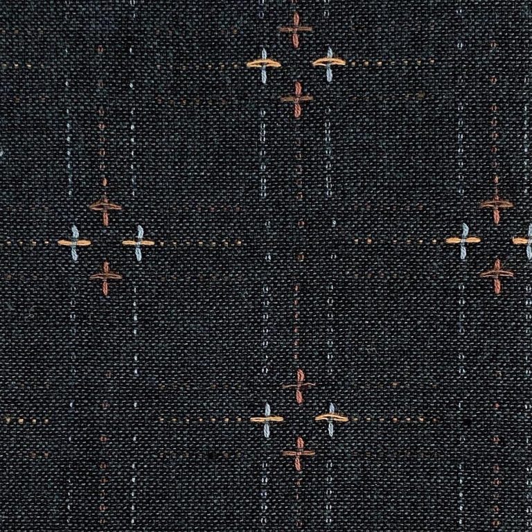 Nikko Granite Indigo Blue Cross Cotton