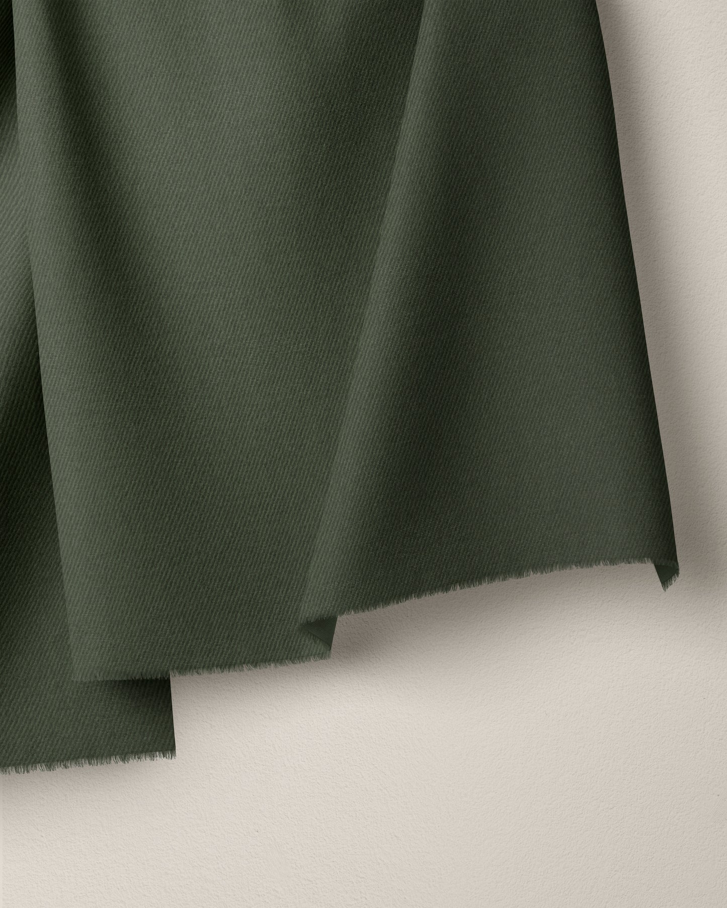 Olive Washed Cotton Twill