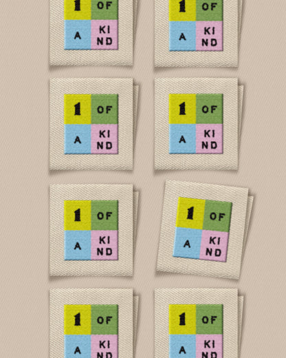 One of a Kind Rainbow Square Garment Labels