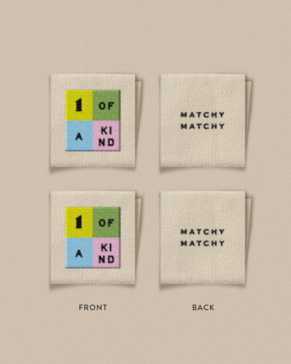 One of a Kind Rainbow Square Garment Labels