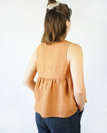 Peplum Split Tank PDF Sewing Pattern