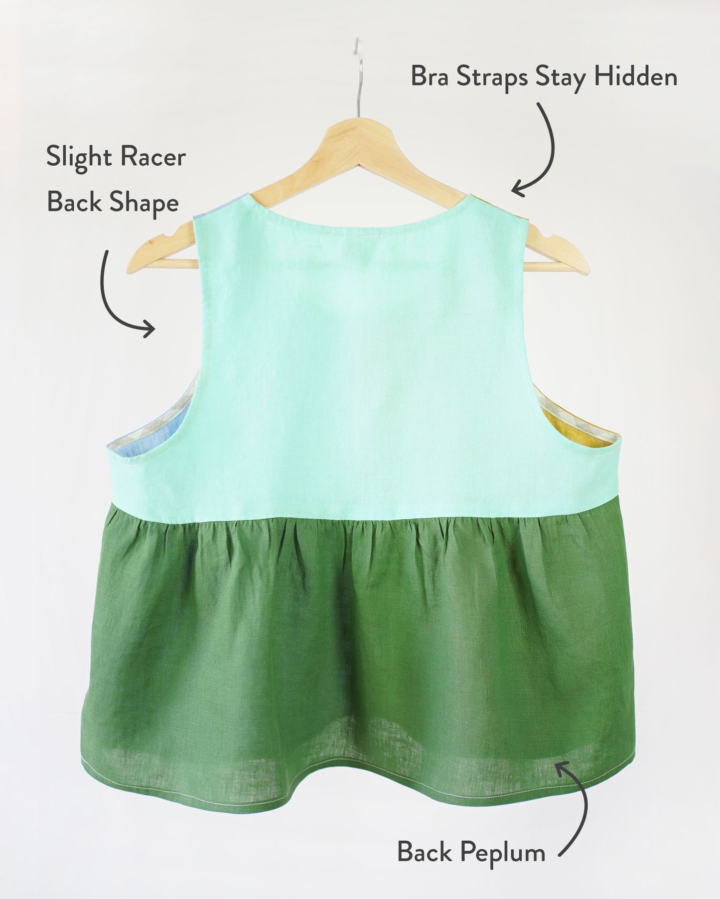 Peplum Split Tank PDF Sewing Pattern