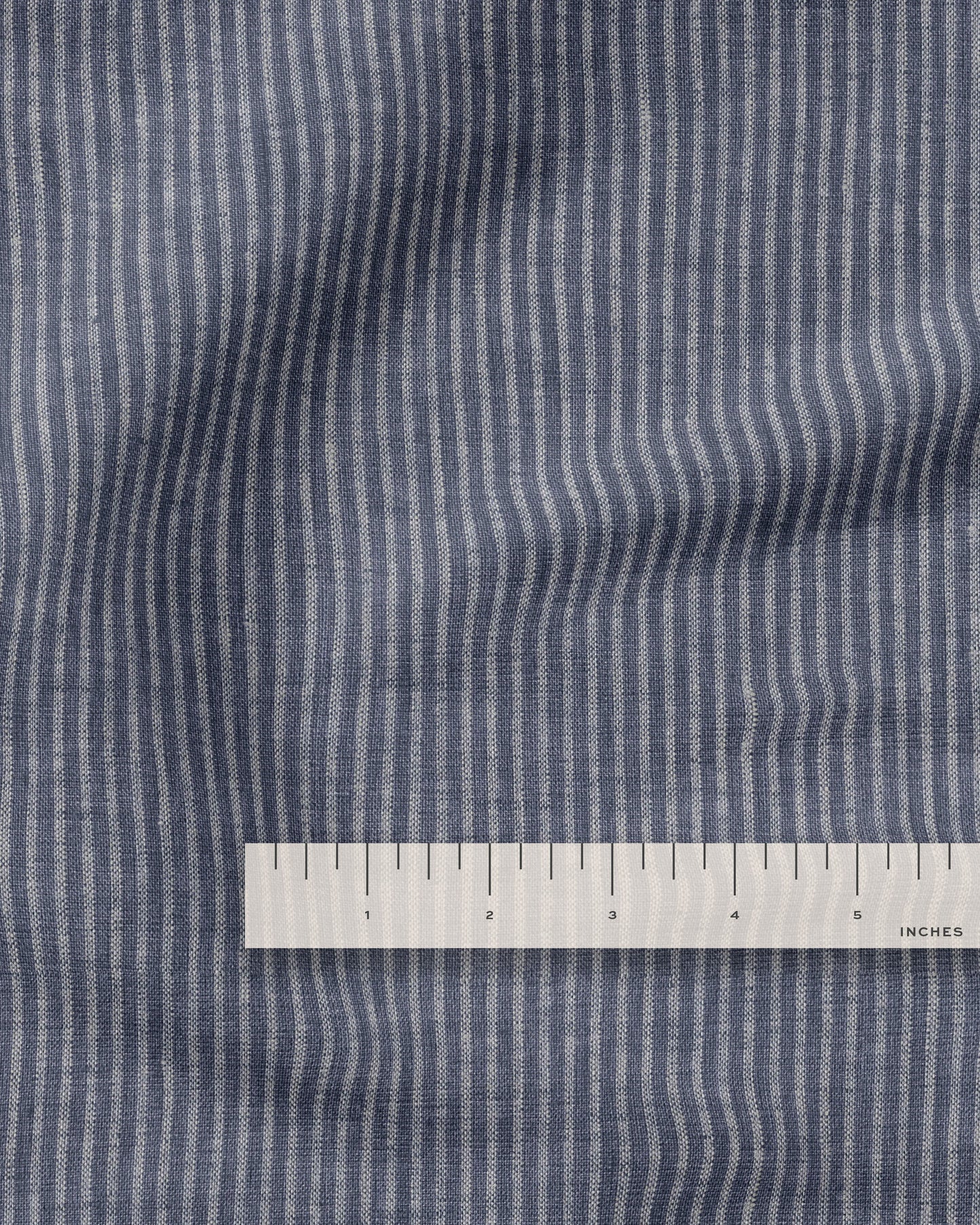 Pewter Thin Stripe Linen