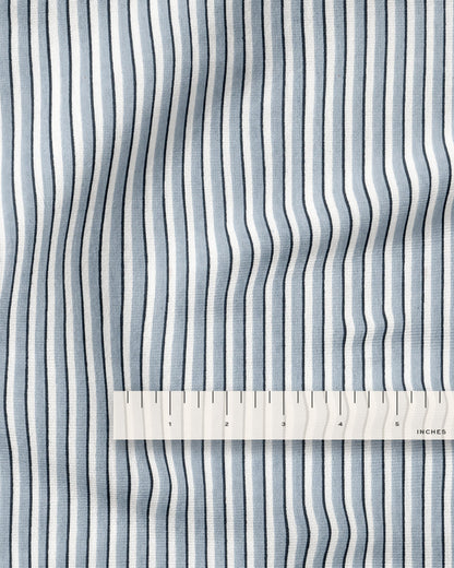Gray Pinstripe Screen Print Cotton