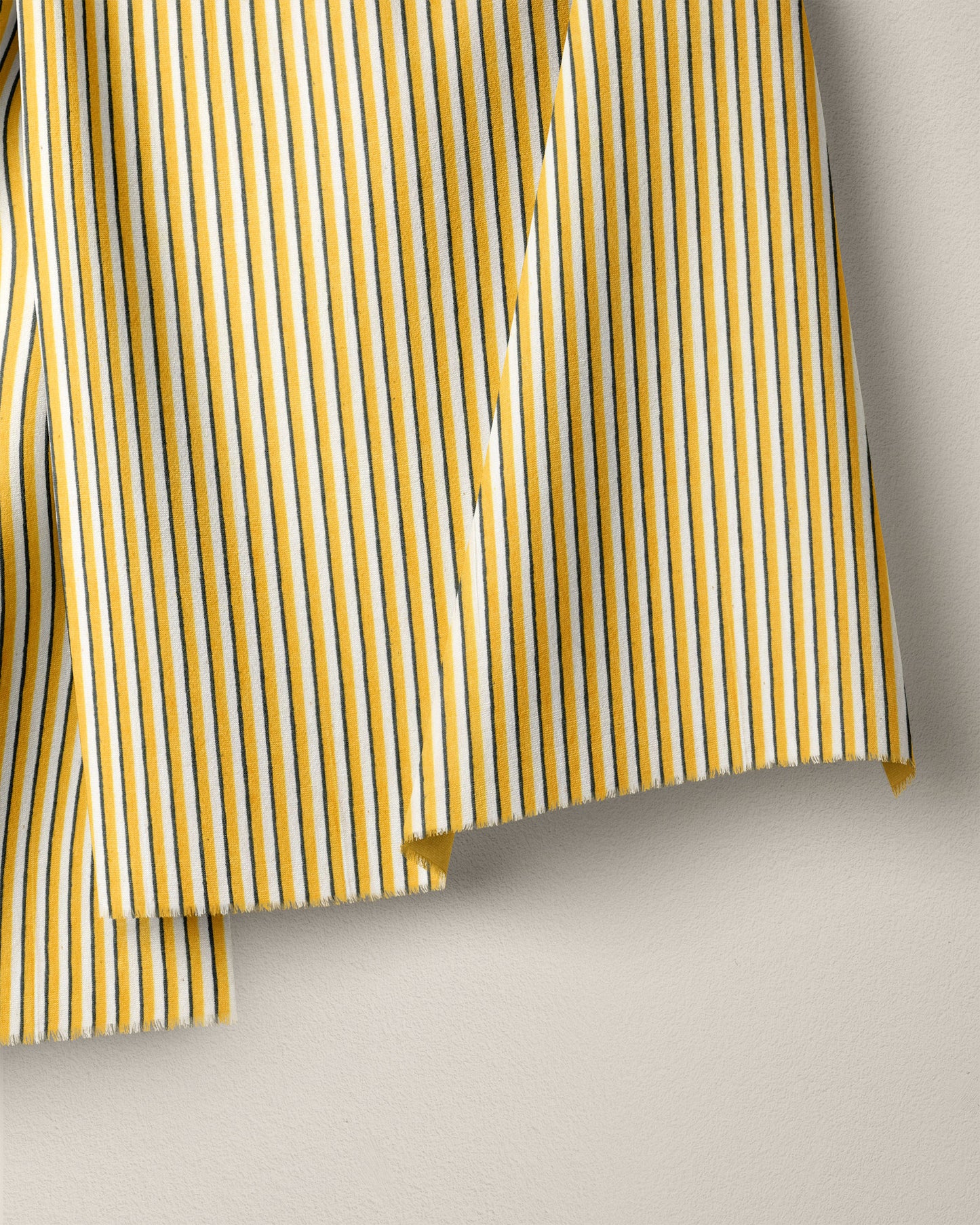 Yellow Pinstripe Screen Print Cotton