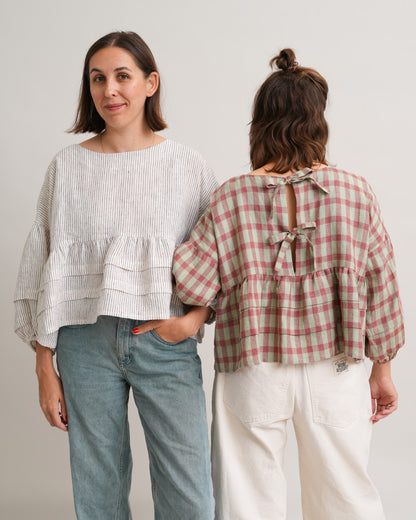 Pintuck Poet Blouse PDF Sewing Pattern