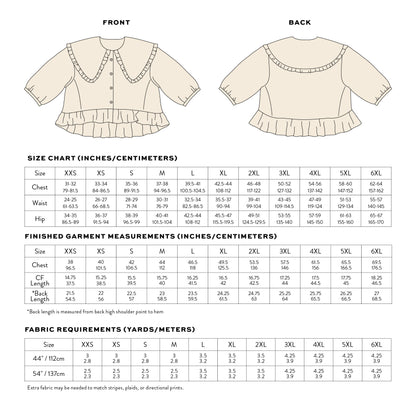 Playdate Blouse PDF Sewing Pattern