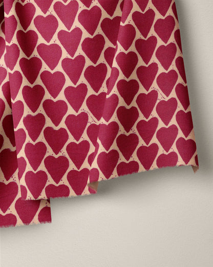 Pomegranate Heart Block Print Cotton