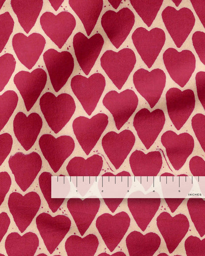 Pomegranate Heart Block Print Cotton