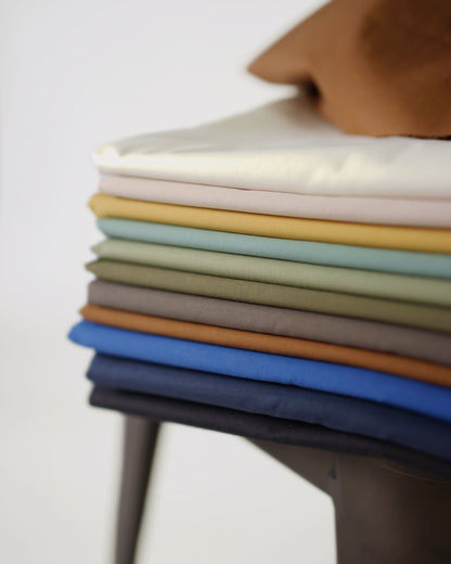 Cream Washed Cotton Poplin