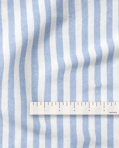 Powder Blue Big Market Stripe Cotton