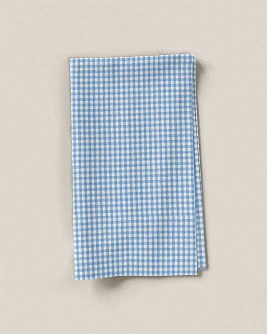 Powder Blue Kitchen Gingham Cotton