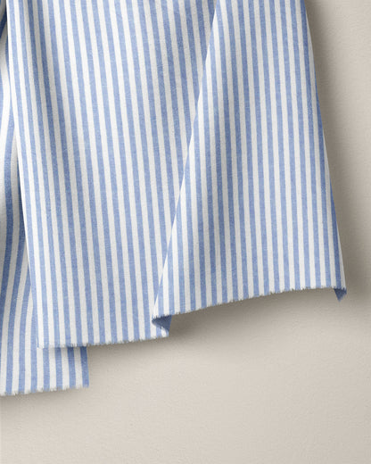 Powder Blue Small Market Stripe Cotton