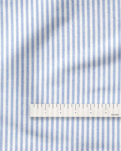 Powder Blue Small Market Stripe Cotton