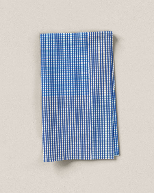 Blue Prism Check Screen Print Cotton