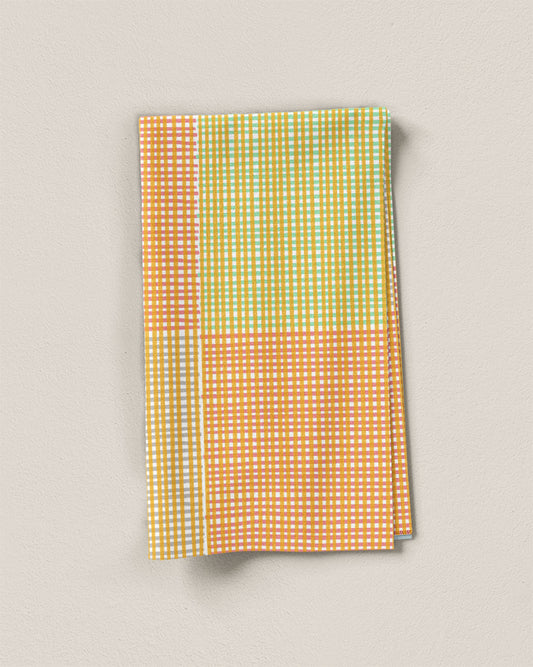 Sunkist Prism Check Screen Print Cotton