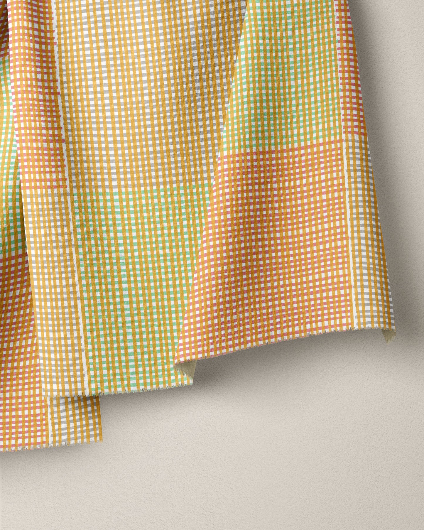 Sunkist Prism Check Screen Print Cotton