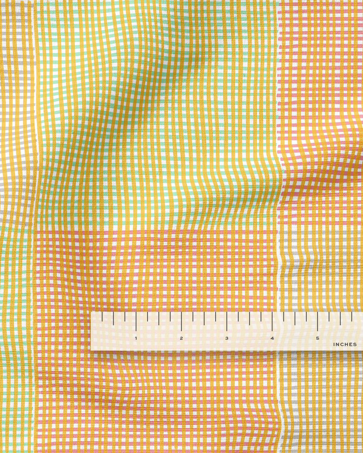 Sunkist Prism Check Screen Print Cotton