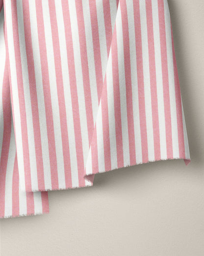 Puff Pink Big Market Stripe Cotton
