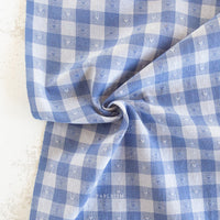 Gingham Dobby Hearts Alice Blue