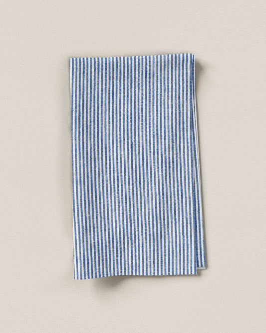 Blue Railroad Stripe Linen