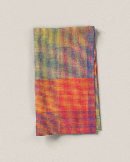 Rainbow Jumbo Plaid Linen