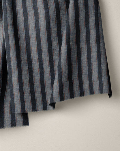 Regatta Blue Dutch Stripe Linen