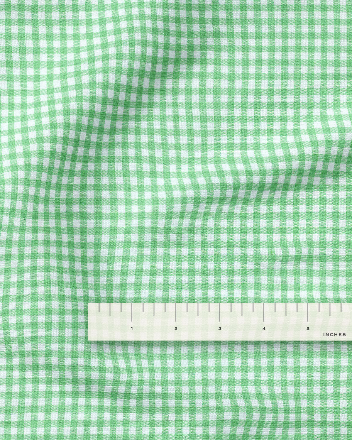 Retro Green Kitchen Gingham Cotton