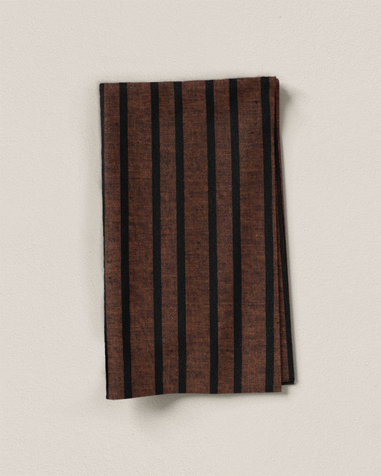 Sable Home Stripe Washed Linen