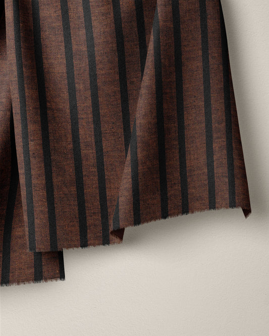 Sable Home Stripe Washed Linen