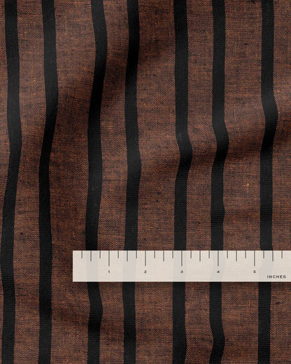 Sable Home Stripe Washed Linen