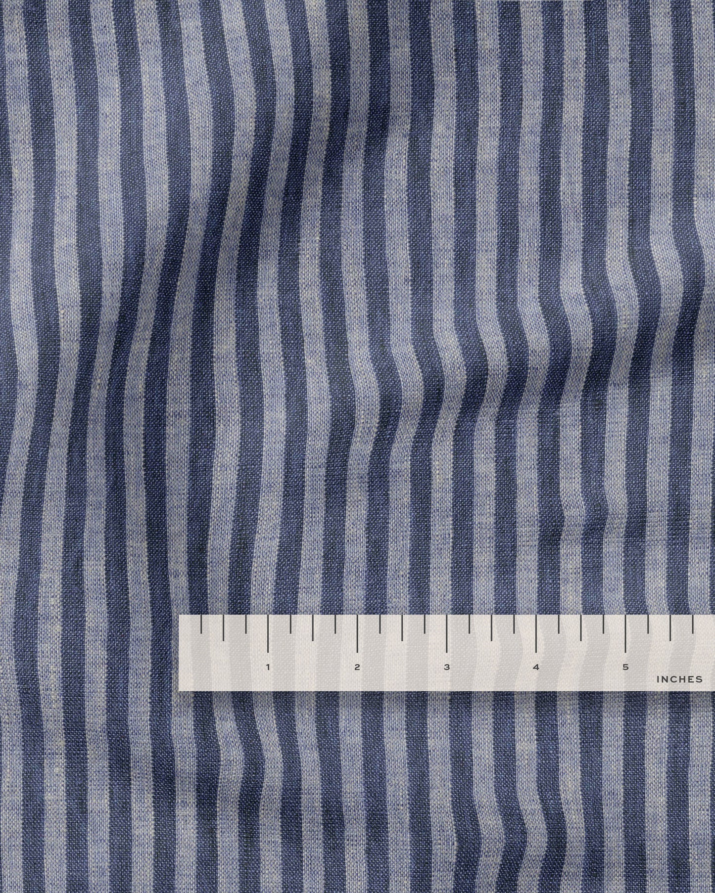 Sail Blue Candy Stripe Washed Linen