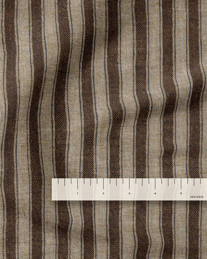 Salted Latte Dutch Stripe Linen