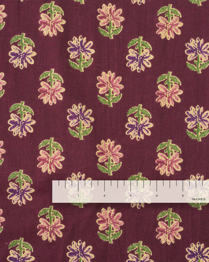 Sangria Bloom Block Print