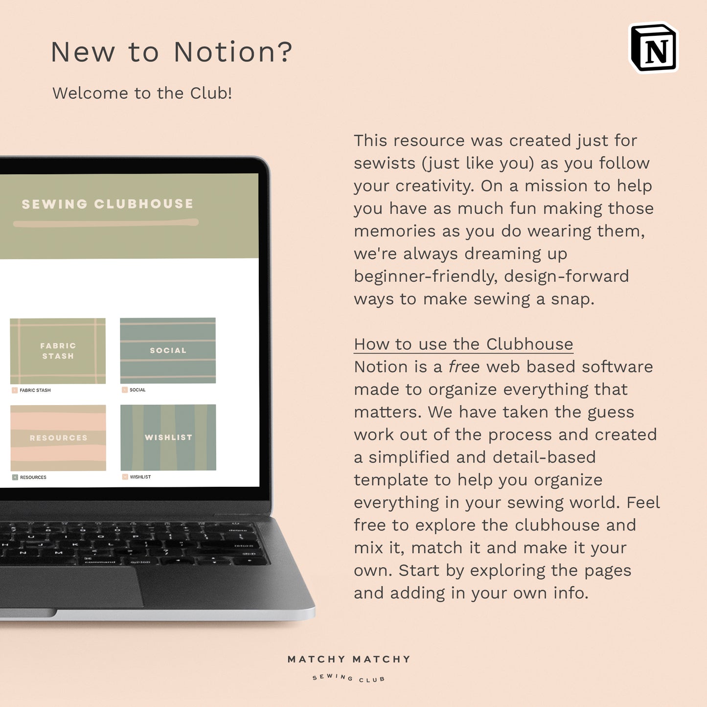 Sewing Clubhouse Notion Template