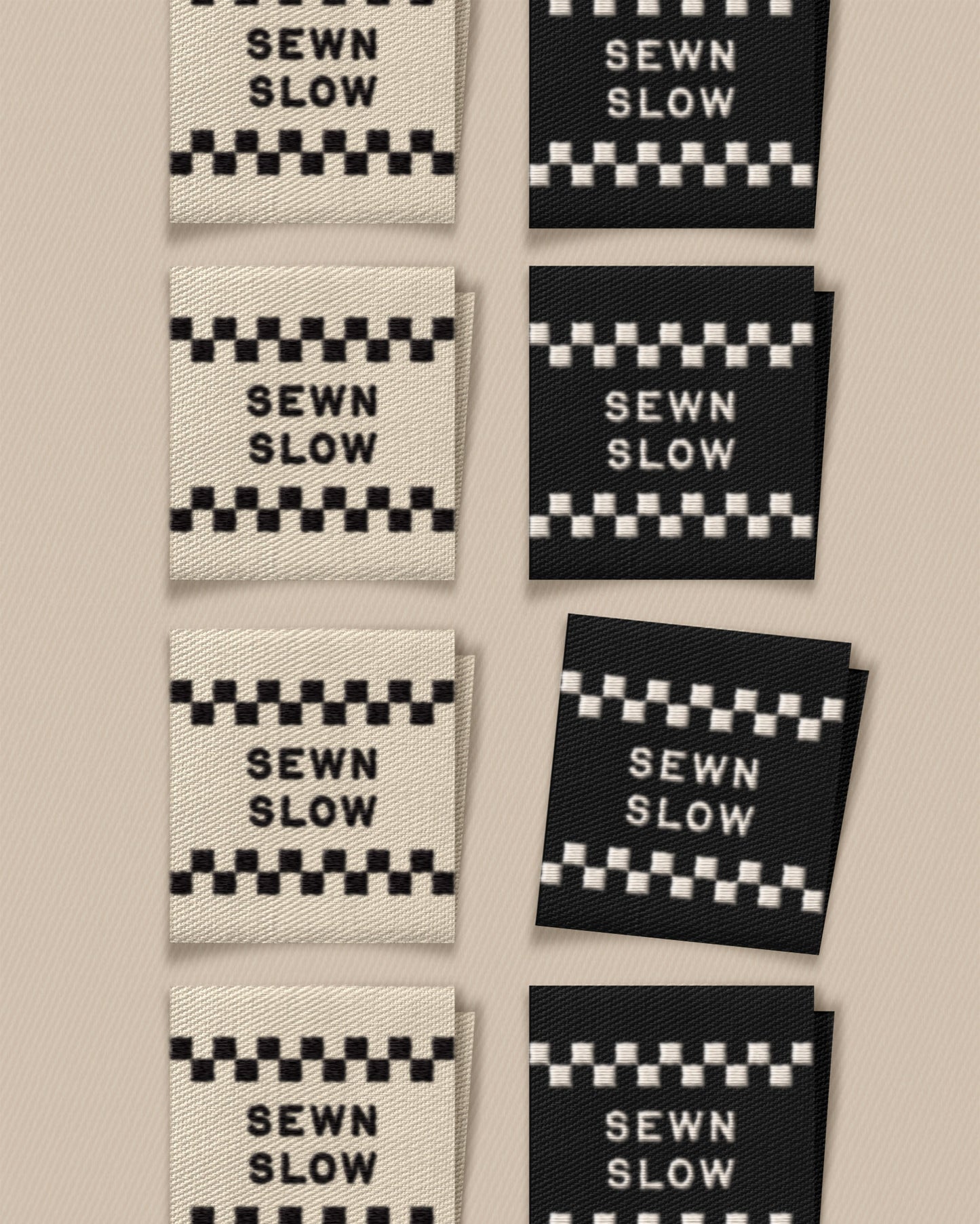 Sewn Slow Square Garment Labels