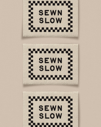 Sewn Slow Ivory Garment Labels